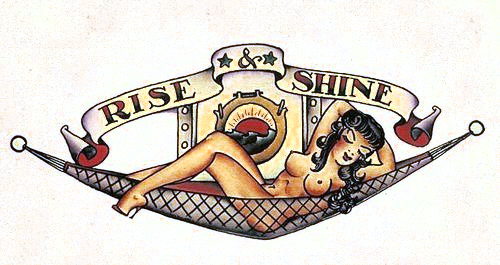 rise and shine vintage tattoo