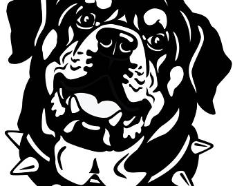 Rottweiler PNG Black And White - 71157