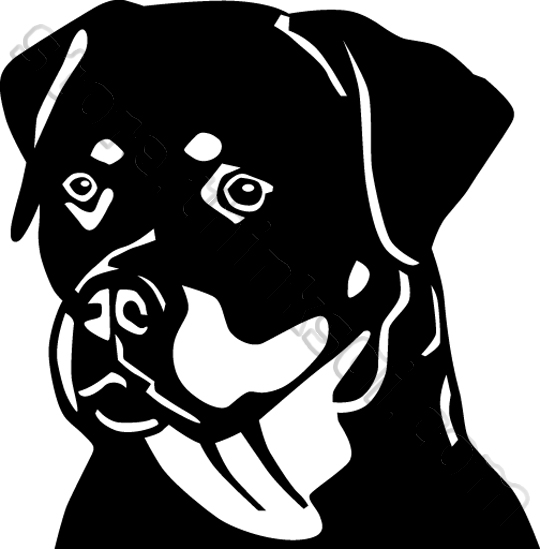 Rottweiler PNG Black And White - 71153