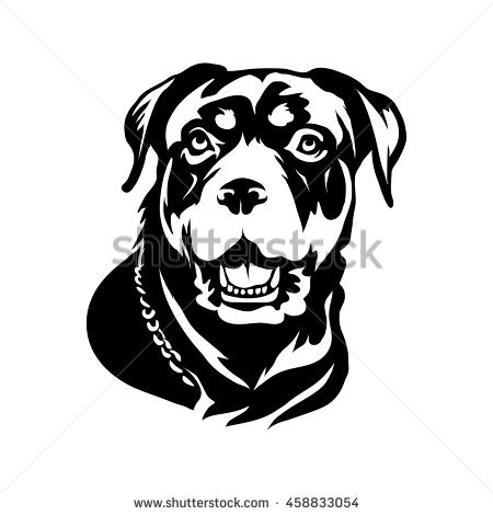 Rottweiler PNG Black And White - 71161