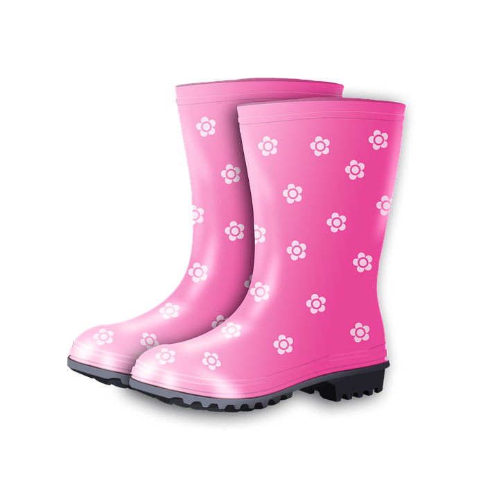 Dotted Rubber Boots.