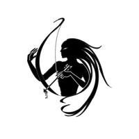 zodiac symbol Sagittarius BW 
