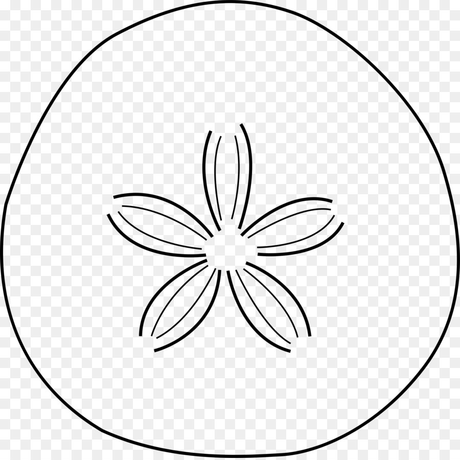 Sand Dollar PNG Black And White - 163126