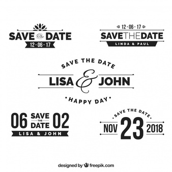 Save The Date PNG Black And White - 87751