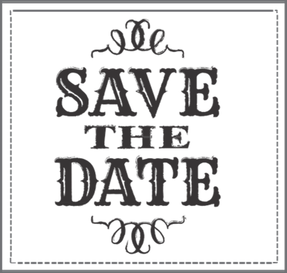Save The Date PNG Black And White - 87739