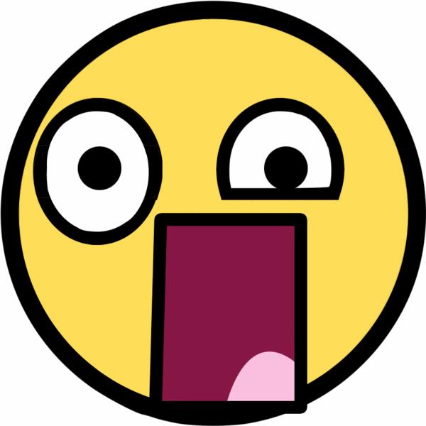 Smiley Face Shocked - Clipart