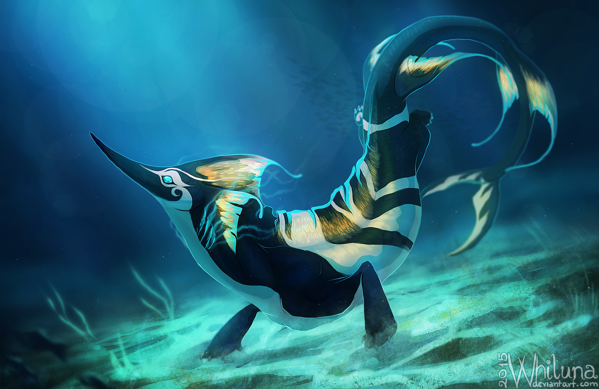 Fantasy - Sea Monster Blue Un