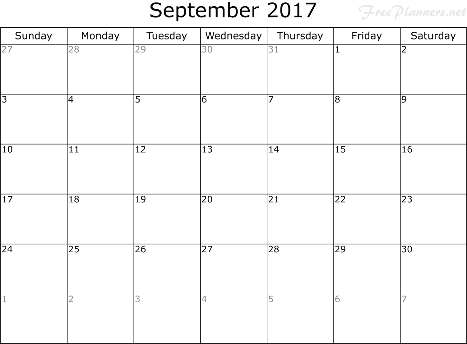 September Calendar PNG HD - 131337