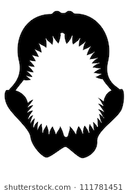 Shark jaw silhouette