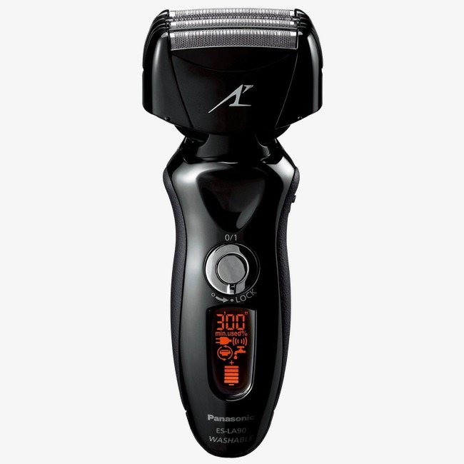 Black and red electric shaver