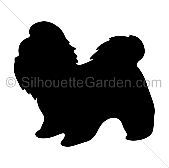 Shih Tzu silhouette clip art.