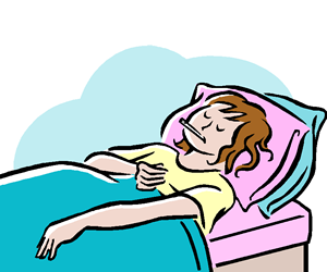 Sick Girl In Bed PNG - 162717