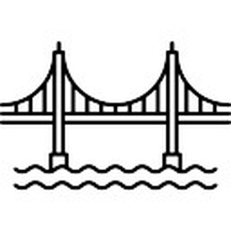 Simple Golden Gate Bridge PNG - 149857