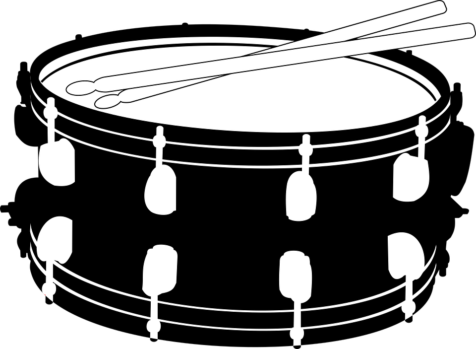 Snare Drum PNG Black And Whit