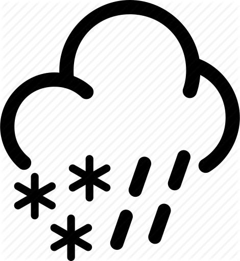 Snow Cloud PNG Black And White - 159417