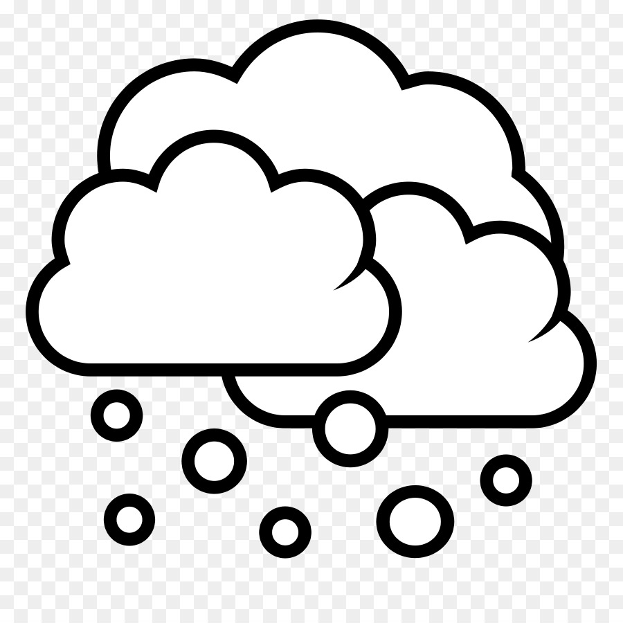 Snow Cloud PNG Black And White - 159412