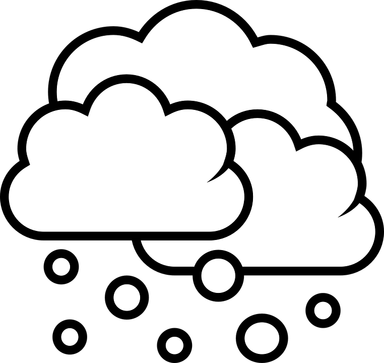 Snow Cloud PNG Black And White - 159407