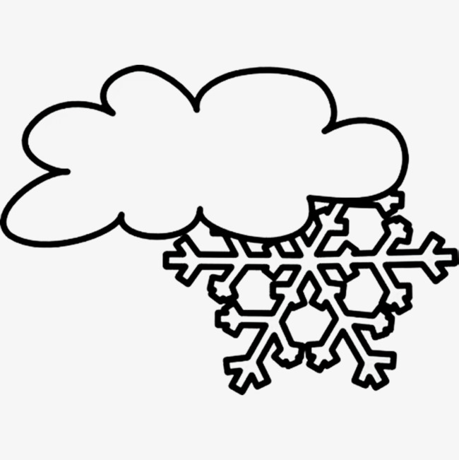 Snow Cloud PNG Black And White - 159409