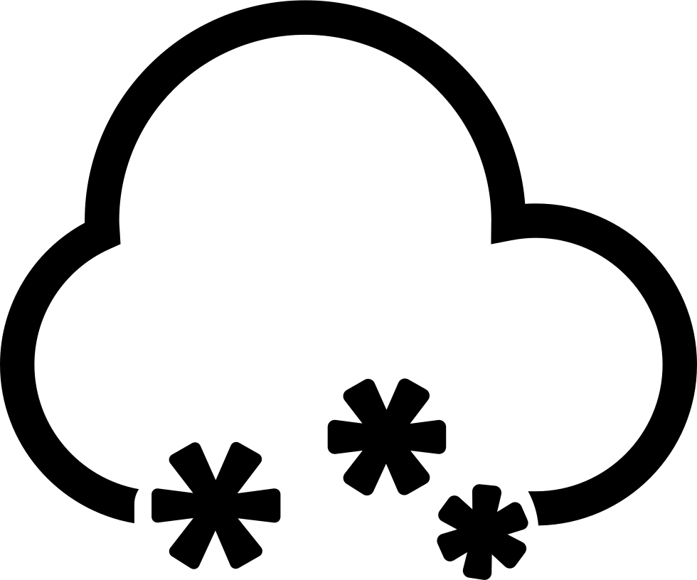 Snow Cloud PNG Black And White - 159414