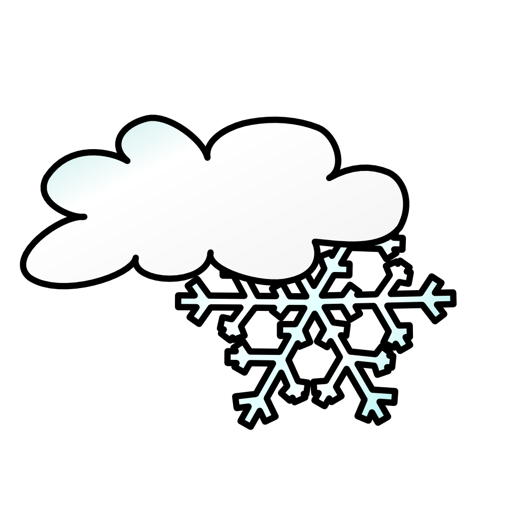 Snow Cloud PNG Black And White - 159422