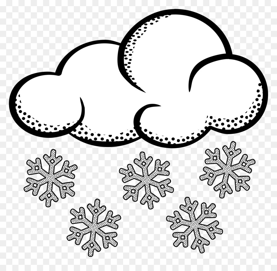 Snow Cloud PNG Black And White - 159408