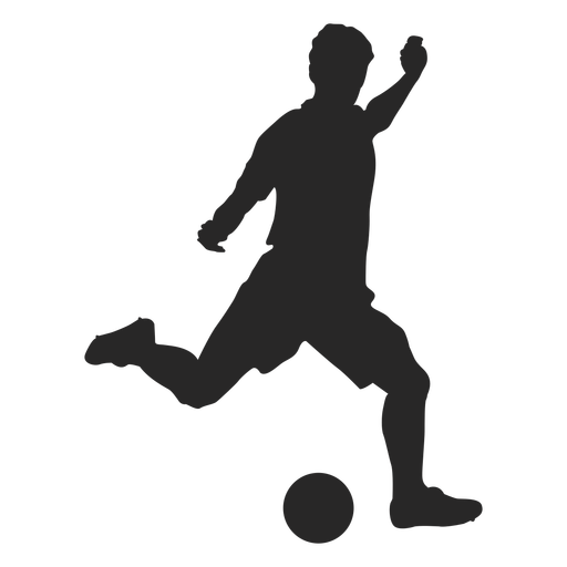 soccer player kicks a ball ve