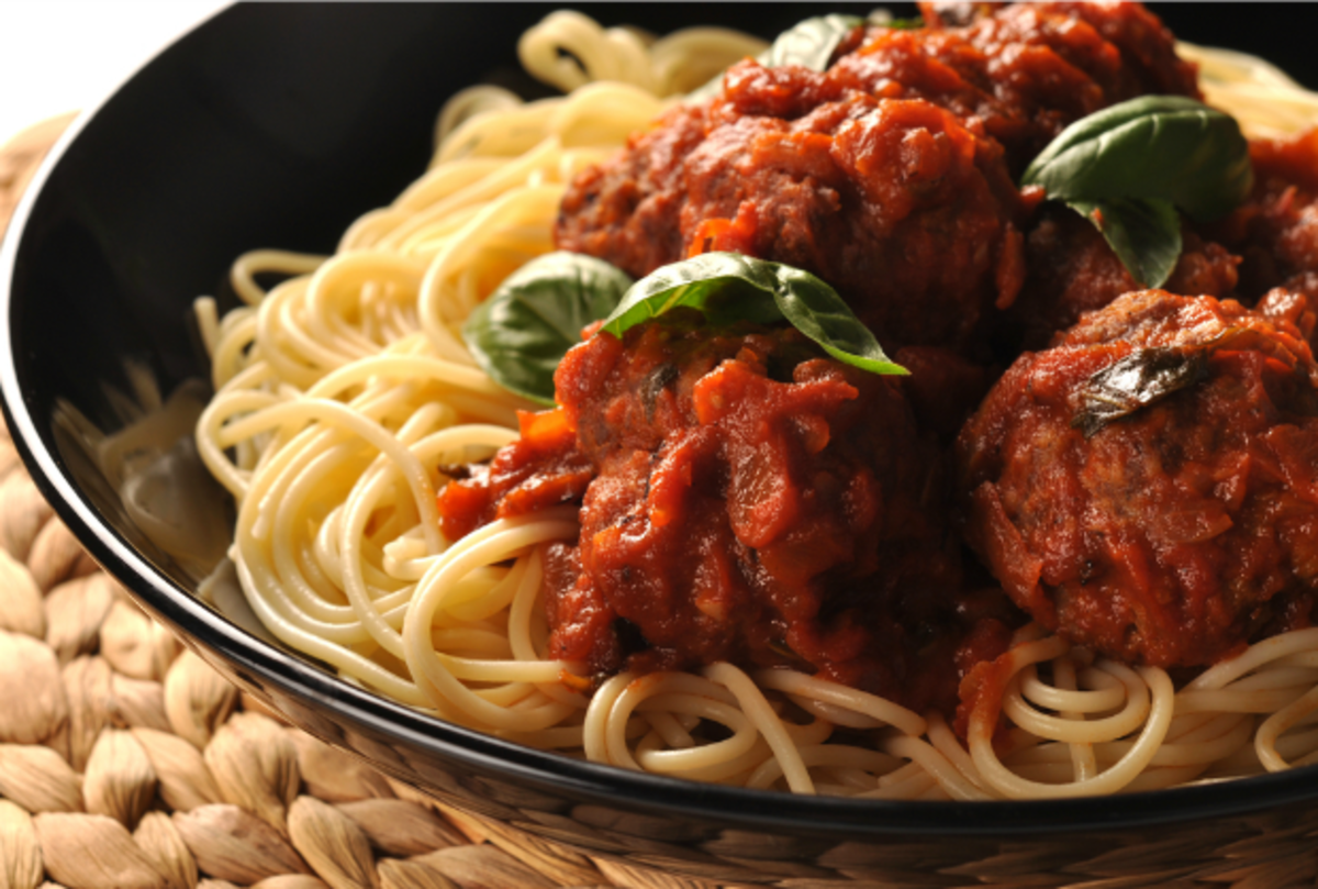 Spaghetti And Meatballs PNG HD - 124830