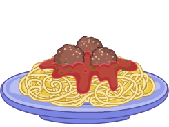 Spaghetti And Meatballs PNG HD - 124825