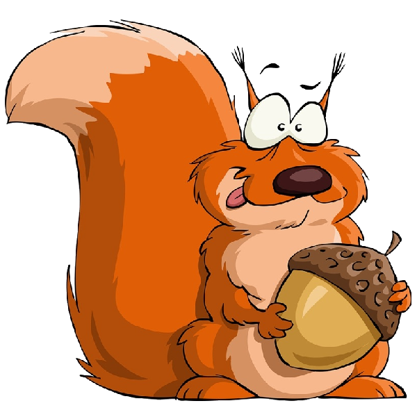 Squirrel With Nut PNG - 79436