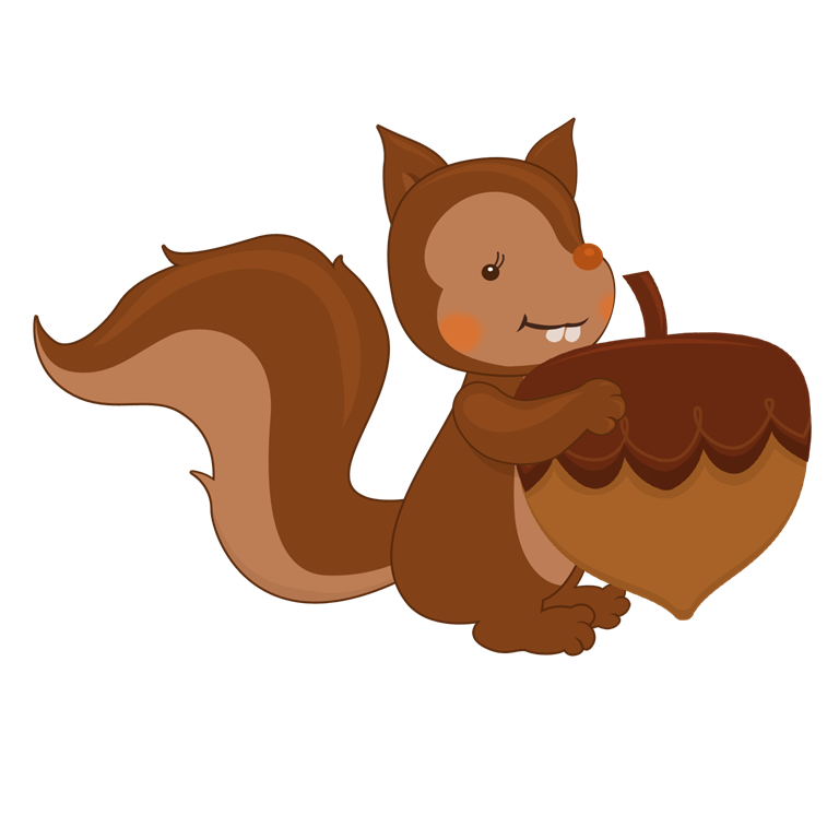 Squirrel With Nut PNG - 79437