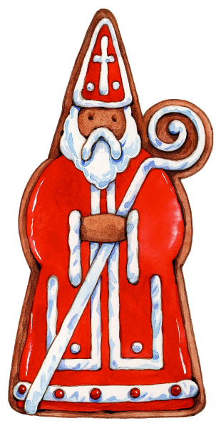 Cartoon drawing of Santa Clau