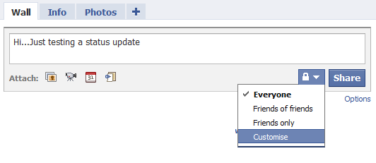 Empty Facebook Status