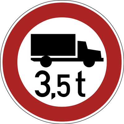 3.5T Restriction Truck Road S