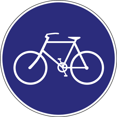 Bike Path Road Sign