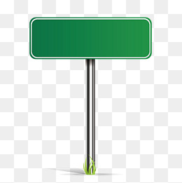 Vector green road sign, Road 