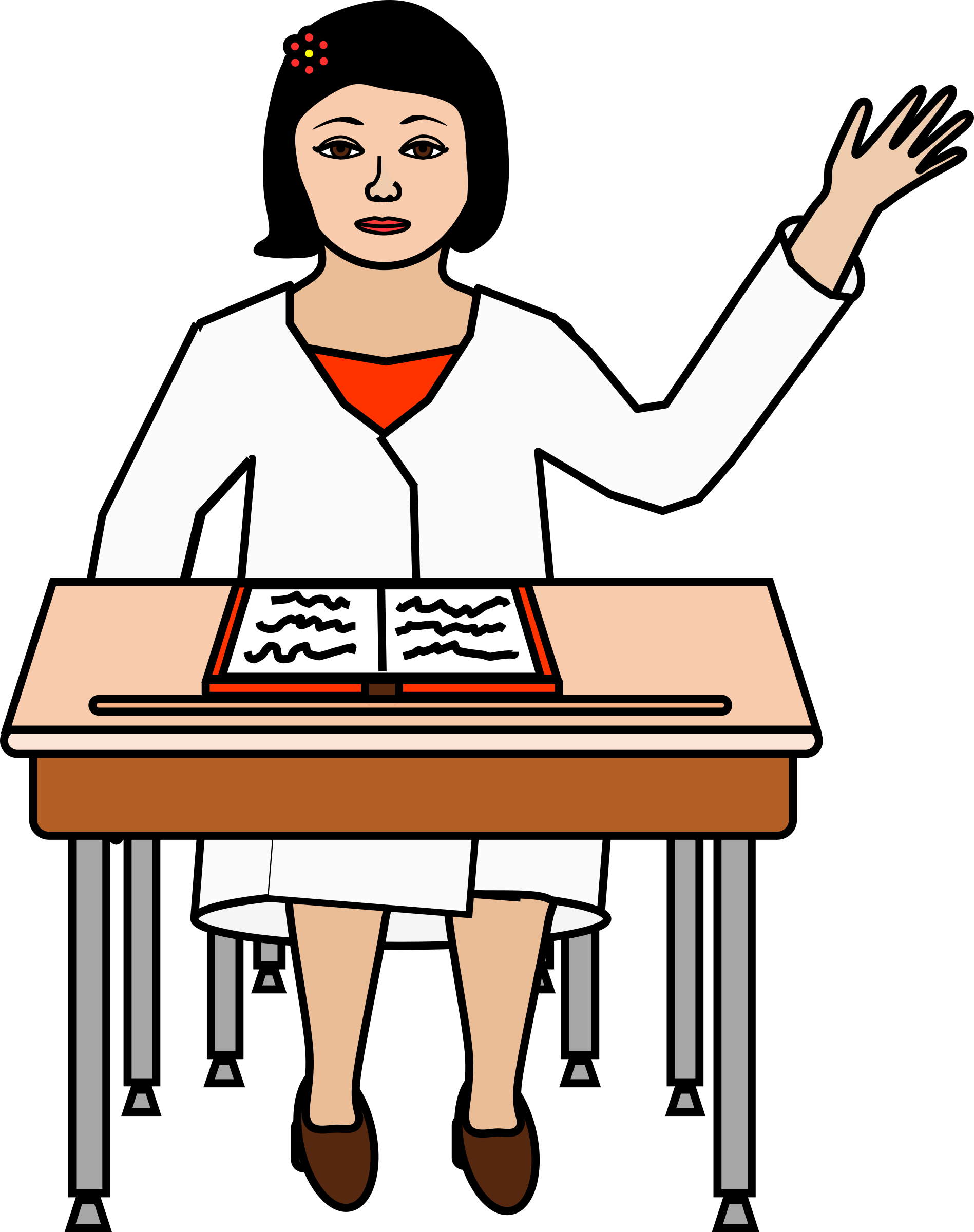 Student Sitting At Desk PNG - 170948