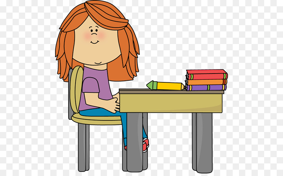 Student Sitting At Desk PNG - 170949