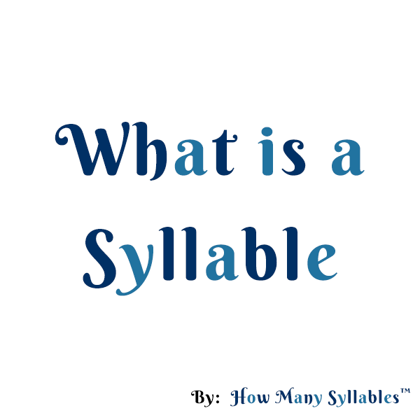 Breaking Words into Syllables