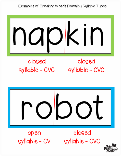 To teach syllable counting an