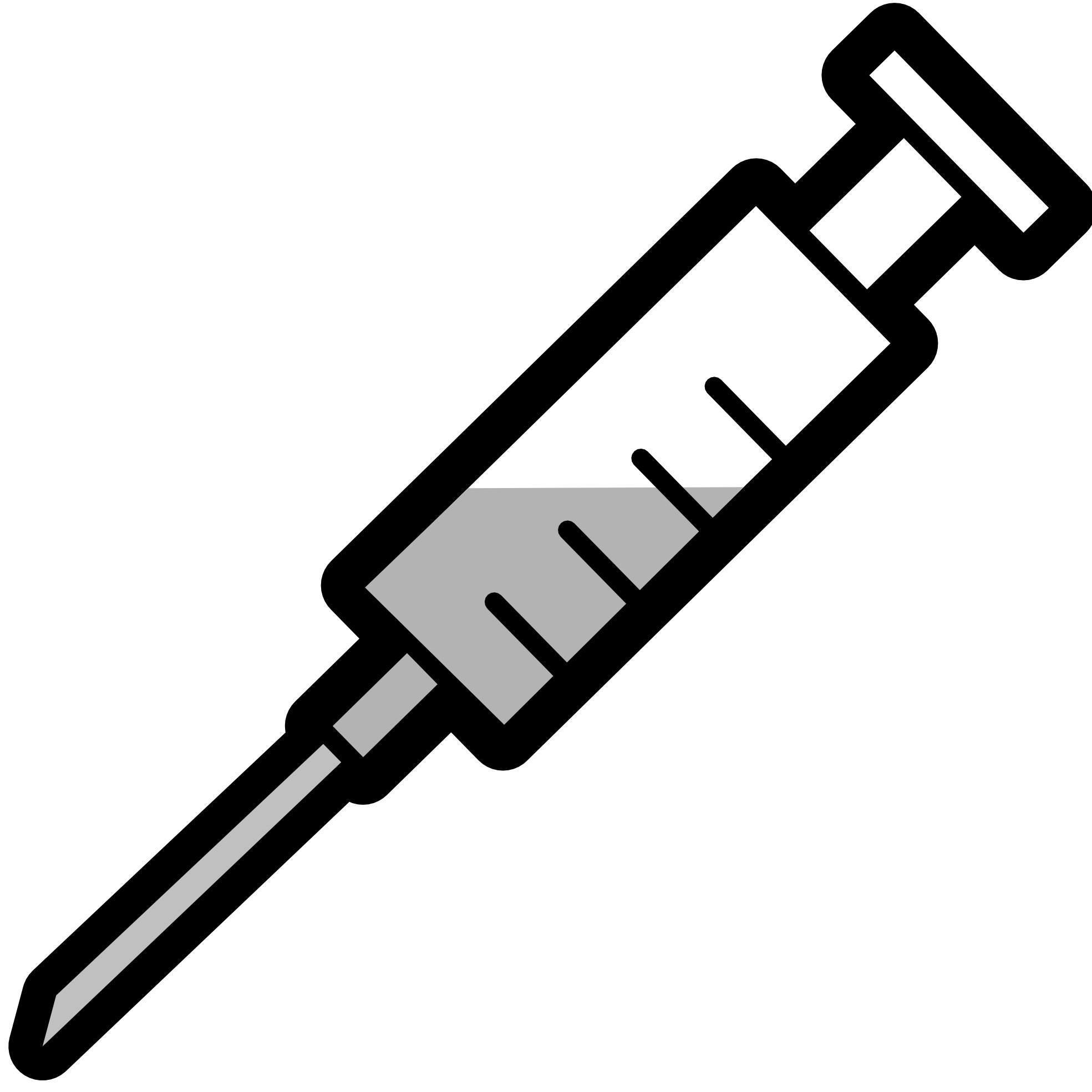 Syringe PNG Black And White - 60772
