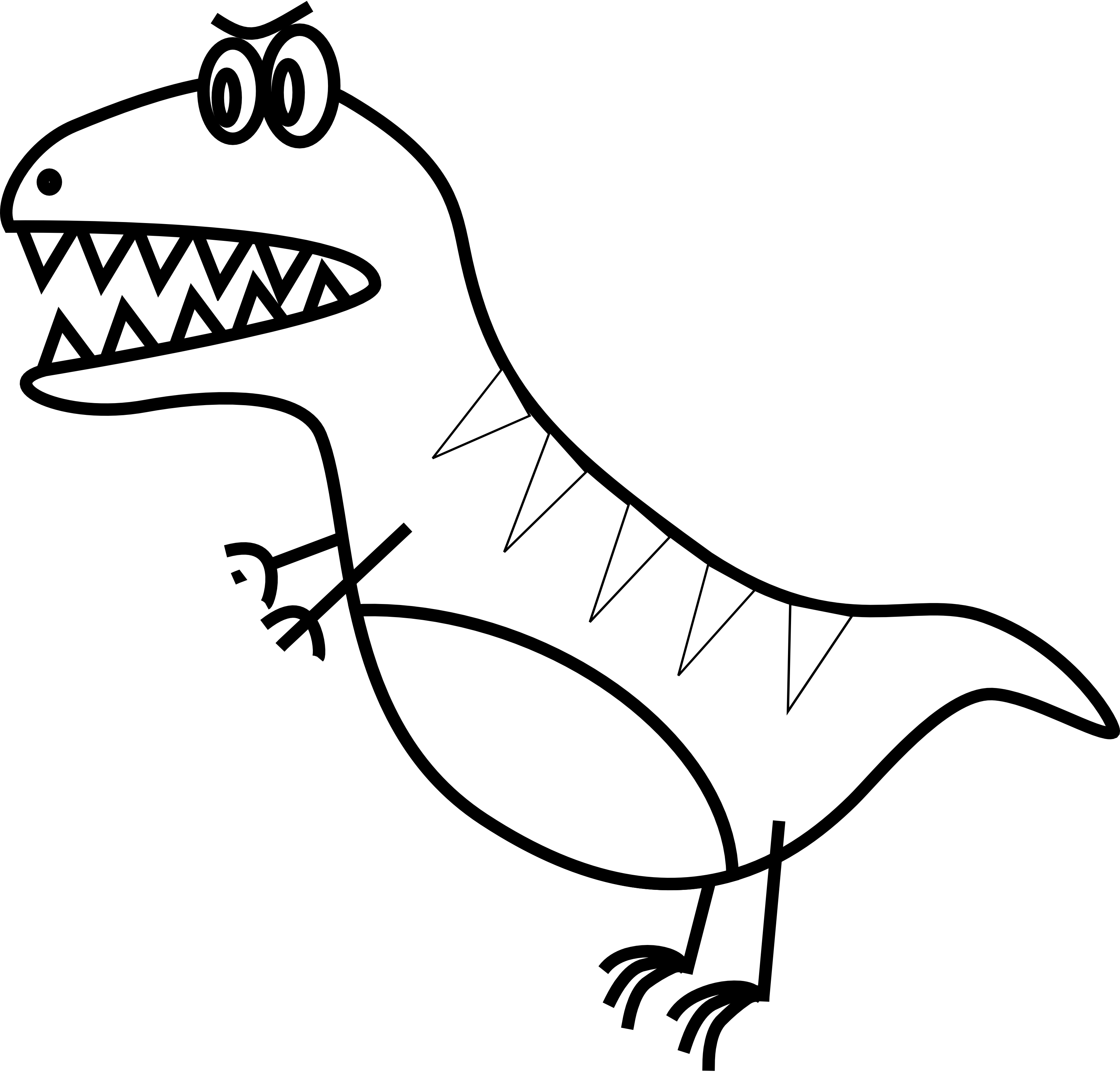 T Rex PNG Black And White - 76365