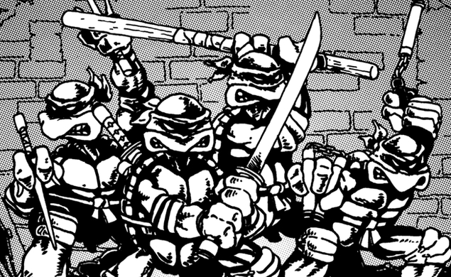 Teenage Mutant Ninja Turtles PNG Black And White - 43852