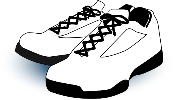 Tennis Shoe PNG Black And White - 166988