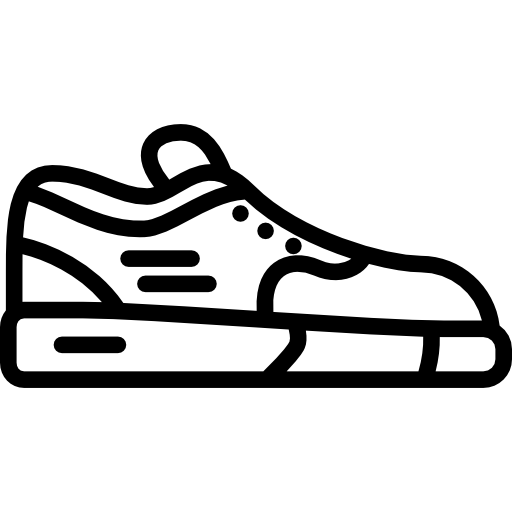 Tennis Shoe PNG Black And White - 166989