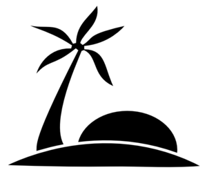 The Beach PNG Black And White - 151834