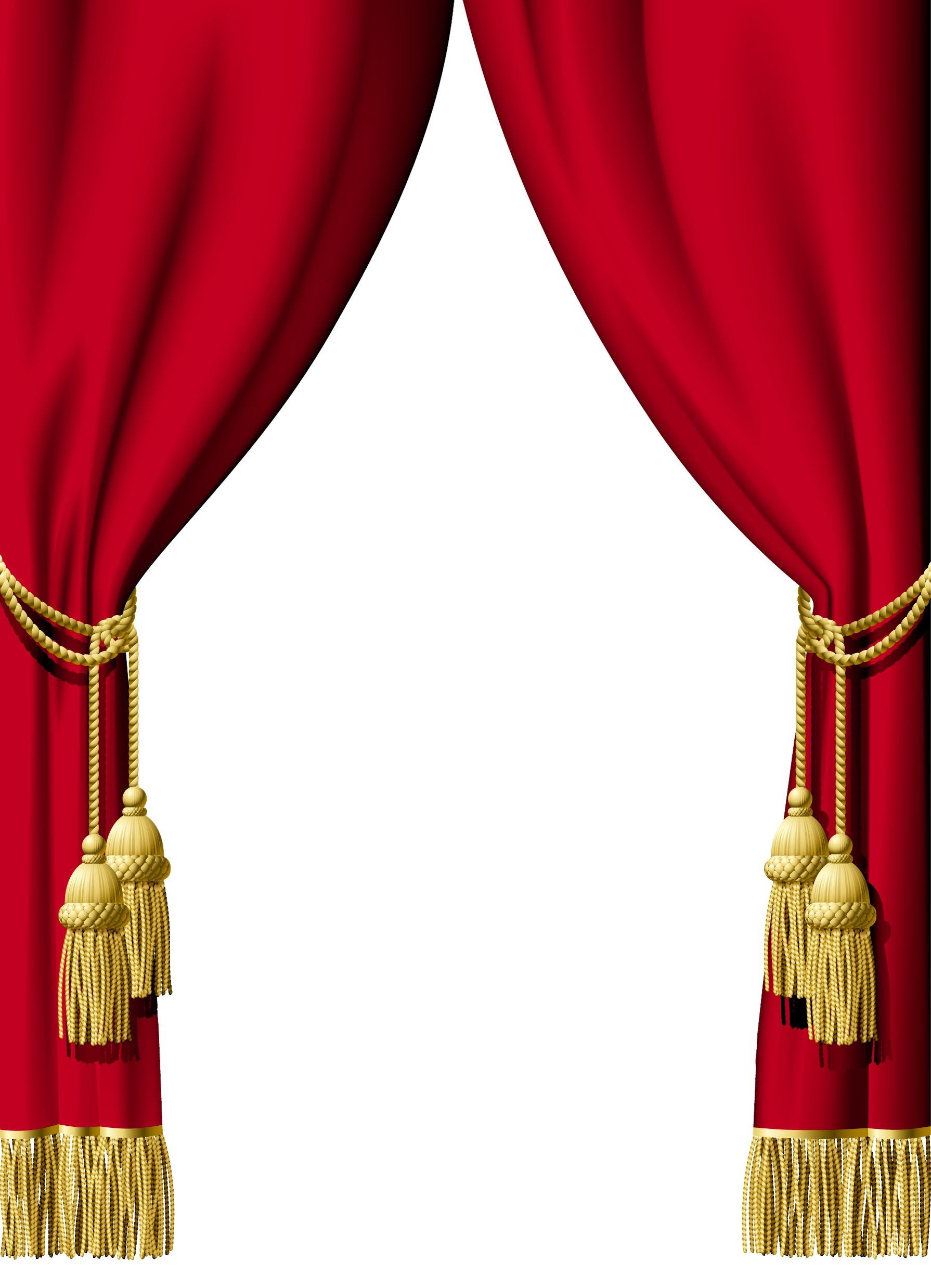 Theater stage red curtains re