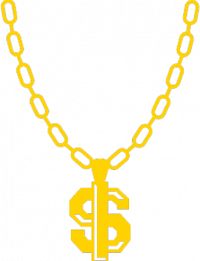 Thug Life Gold Chain PNG Imag
