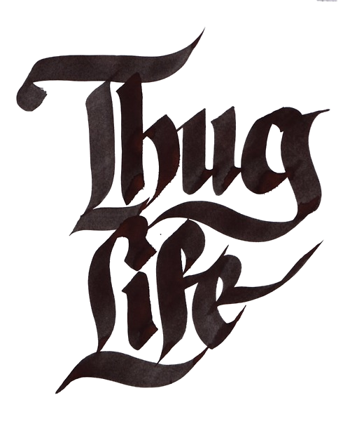 Thug Life Text PNG Transparen