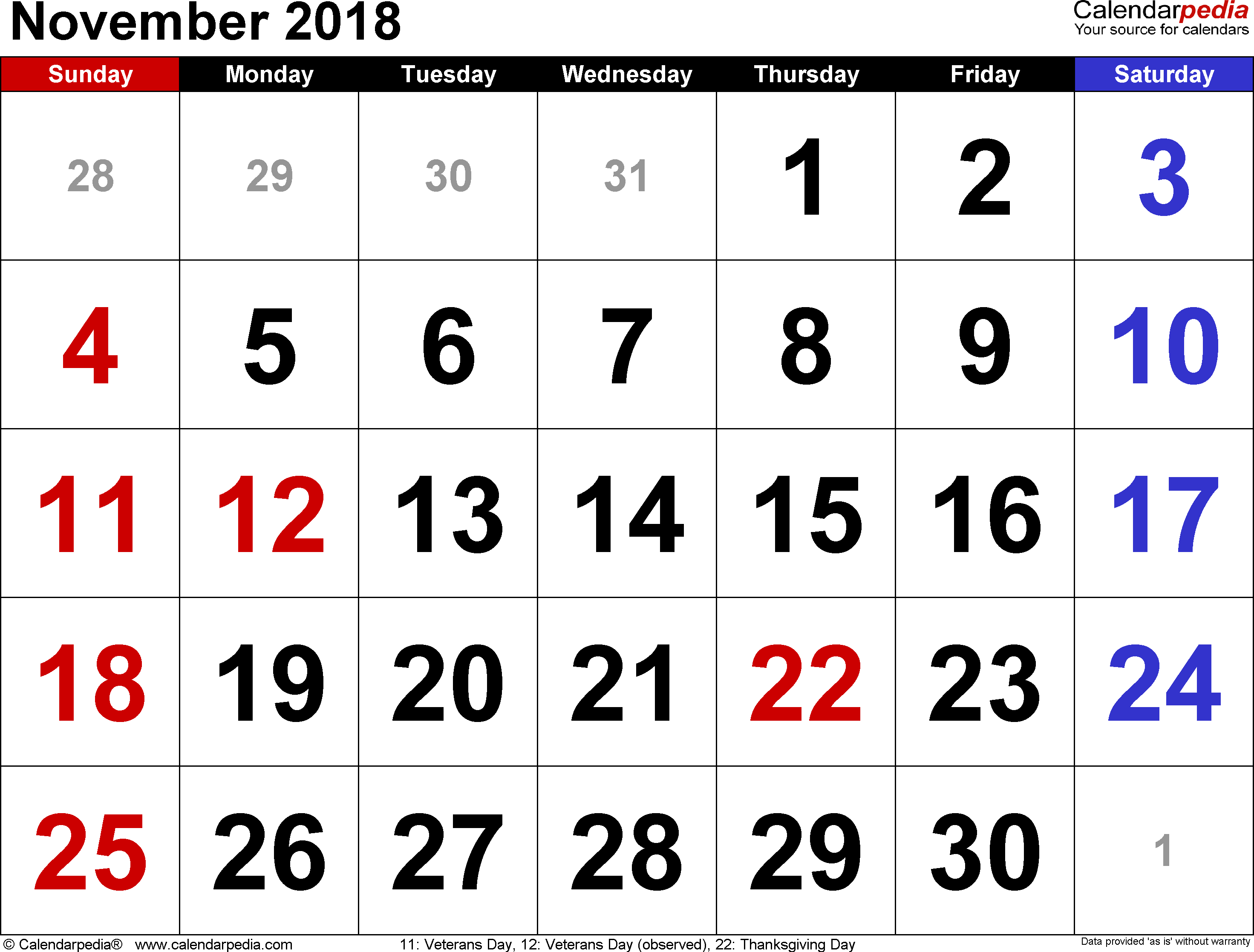 Download Calendar 2019 as PNG