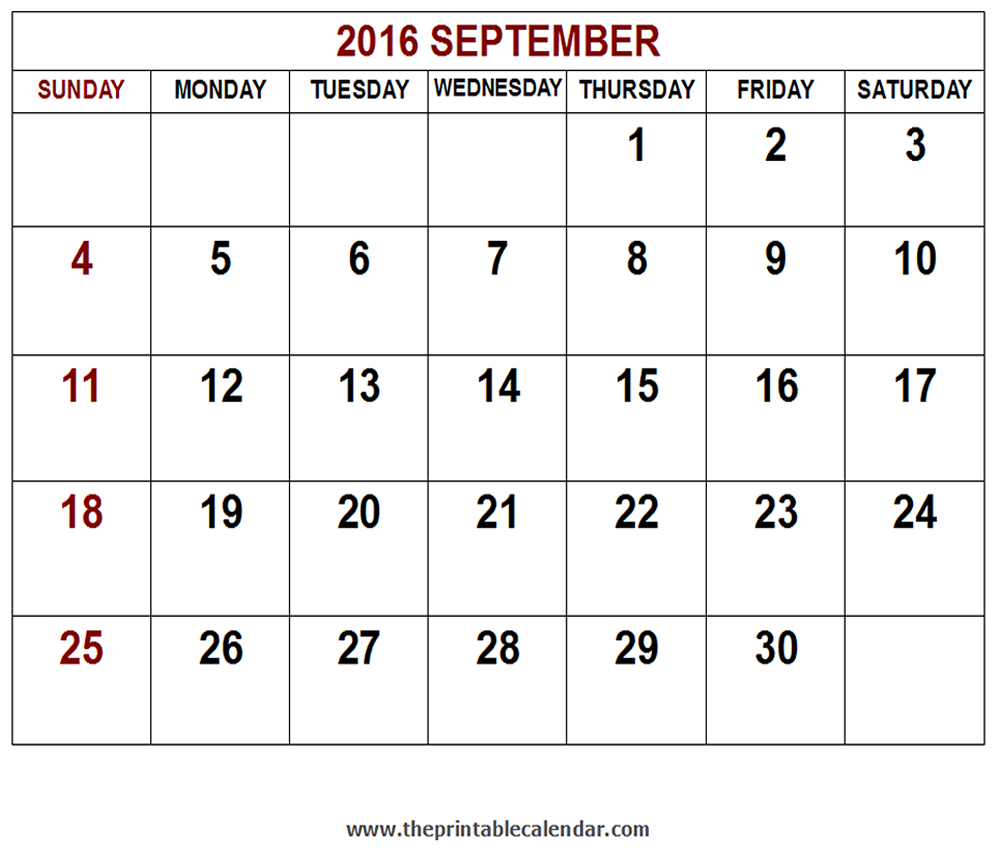 Thursday September 19 Calendar PNG - 163593